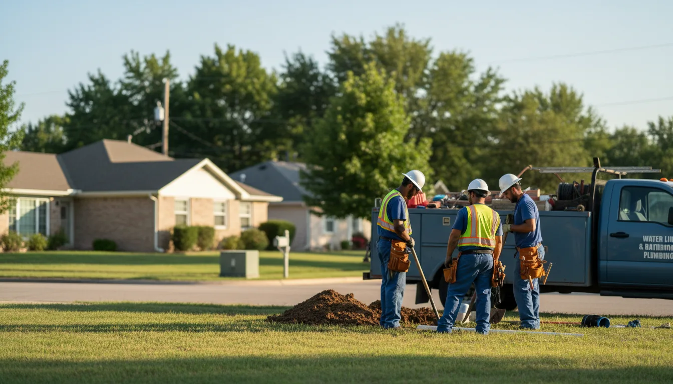 Residential water line and bathroom plumbing service in Redding, CT
